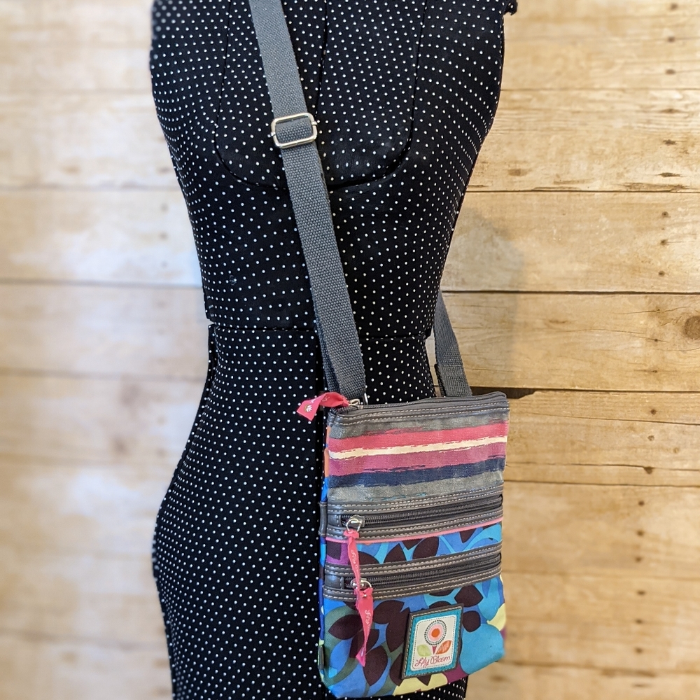 Lily Bloom Crossbody Bag Floral Flowers Recycled